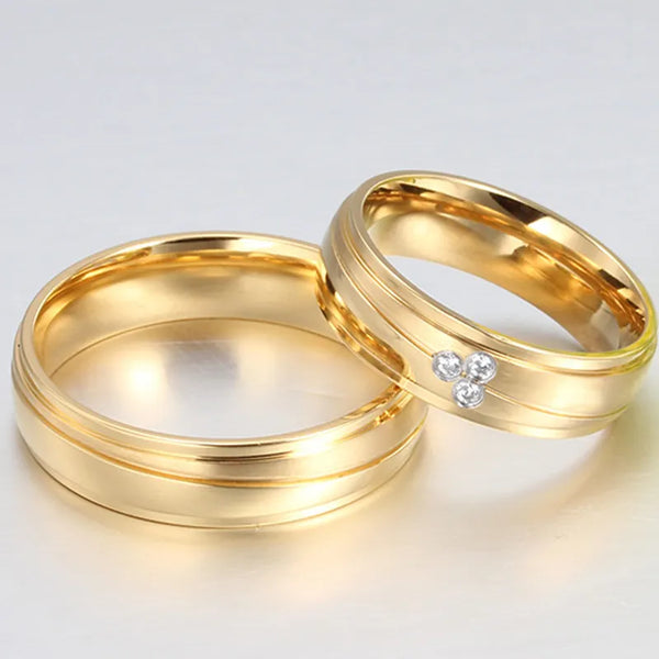 Yellow gold wedding rings Engagement Wedding, Couple Ring