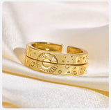 Sun and Moon Stars Couple Rings Set for Women Men, for Engagement Wedding