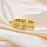 Sun and Moon Stars Couple Rings Set for Women Men, for Engagement Wedding