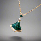 Bvlgari Divas' Dream Malachite Diamonds 18k Gold Necklace